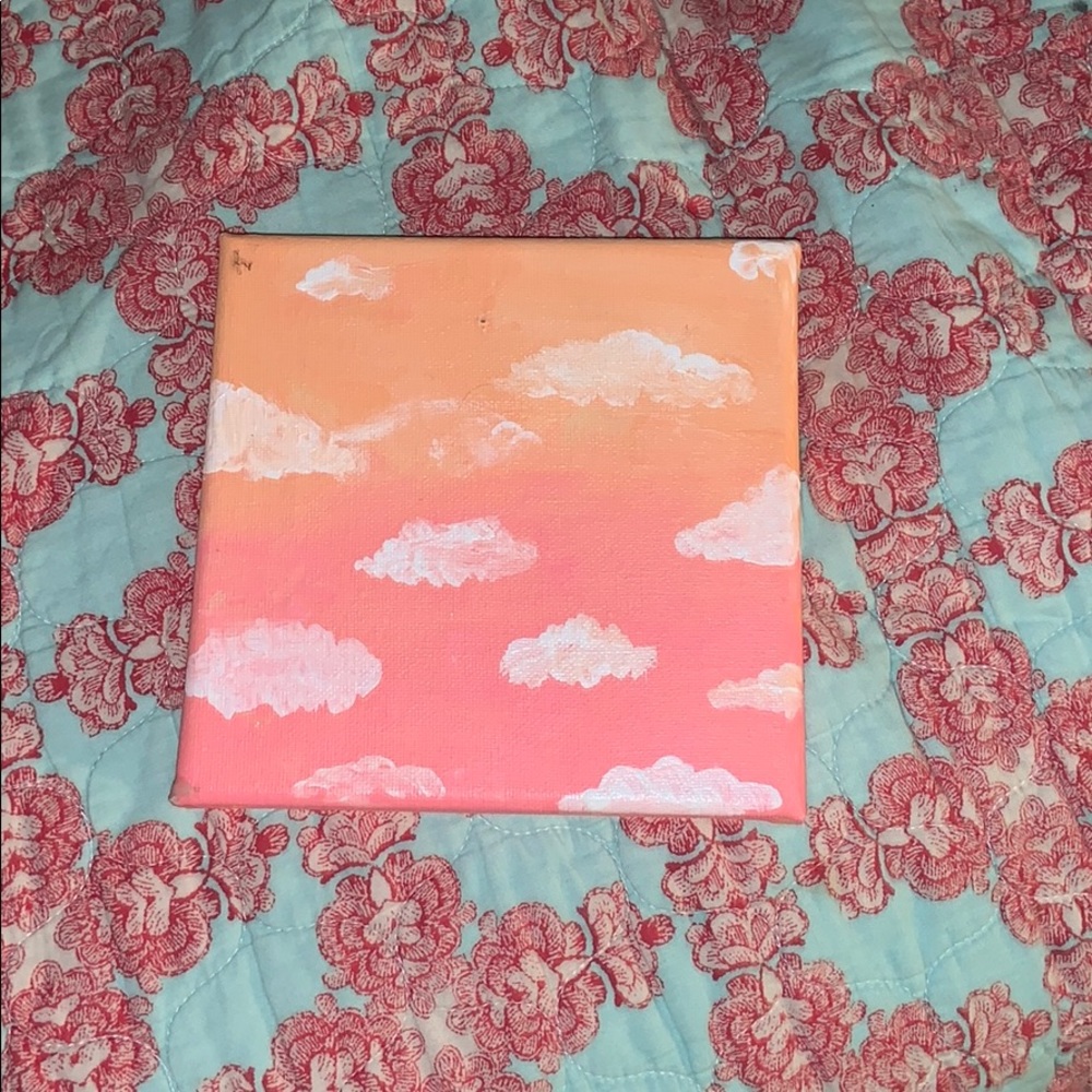 Handmade ombre cloud sky painting